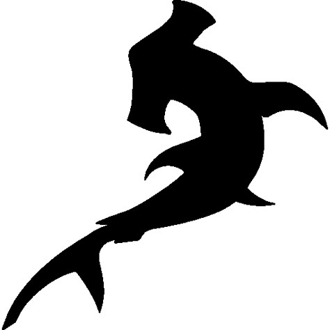 Shark Decal, Shape Icons, Under The Sea Decorations, Shark Silhouette, Best Project, Shark Tattoos, Sea Decor, Hammerhead Shark, Ocean Crafts