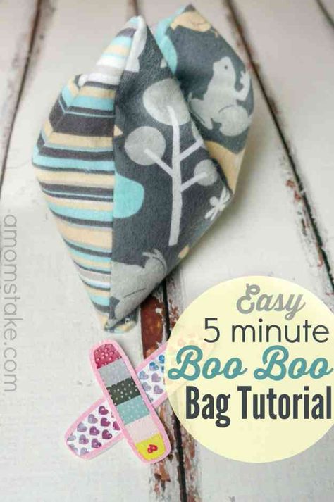 Sewing Projects for Kids | DIY Heating Pad Tutorial at http://diyjoy.com/quick-sewing-projects-diy-ideas Boo Bags, Diy Joy, Boo Boo Bags, Rice Pack, Scrap Fabric Projects, Sew Ins, Sewing Projects For Kids, Kids Diy, Heating Pad