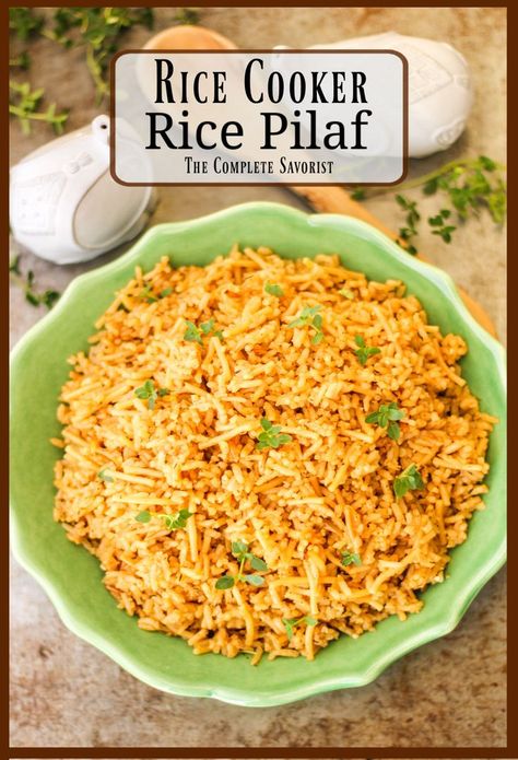 Rice Maker Recipes, Pasta Side Dish, Rice Cooker Rice, Aroma Rice Cooker, Pasta Side, Rice Pilaf Recipe, Rice On The Stove, Rice Side Dish Recipes, Pilaf Recipes