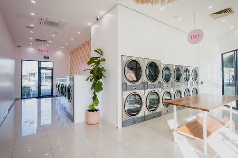 Pink laundry rooms