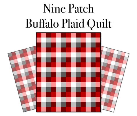 Gingham Quilts, Monochromatic Quilts, Plaid Quilt Pattern, Quilt Geometric, Buffalo Check Quilt, Check Quilt, Buffalo Plaid Quilt, Plaid Quilts, Monochromatic Quilt