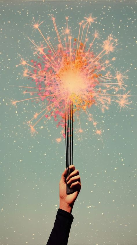 Fireworks sparkler outdoors holding. AI generated Image by rawpixel. | free image by rawpixel.com / Boom Sparkler Illustration, Fireworks Artwork, Fireworks Illustration, Fireworks Party, Diy Library, Vintage Fireworks, Fireworks Images, Mobile Wallpaper Iphone, New Year Concert