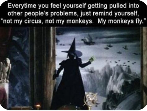 Keep your friends close.. whats the saying. Lmao Witch Quotes, Not My Circus, Flying Monkeys, People Problems, Groucho Marx, Monkeys Funny, Wizard Of Oz, Halloween Funny, Monkeys