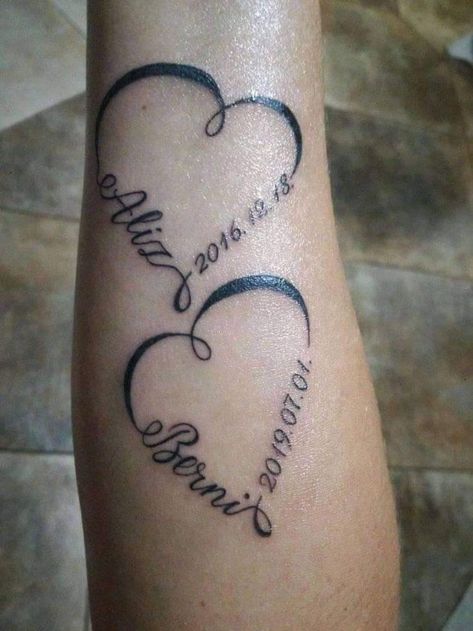 Forearm Tattoos With Names, Memorial Tattoos Mom Sleeve, Grandchildren Tattoos For Grandma, In Memory Tattoos Mom, Grandson Tattoos For Grandma, 2 Kids Tattoo Ideas For Moms, Grandkids Tattoo Ideas Grandchildren, Grandma Tattoo For Grandkids, Grandkids Tattoo Ideas