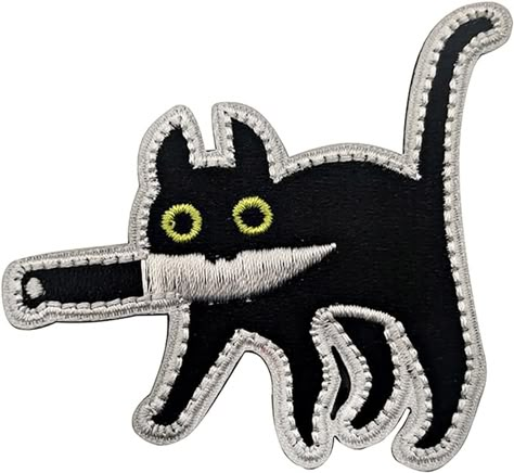 Amazon.com: FNAFCRAFT Cat Patch Funny Meme Morale Patch Tactical Cute Embroidered Patch with Hook and Loop DIY Applique Accessories for Backpacks, Vests, Jackets, Jeans, Hats : Arts, Crafts & Sewing Patch Embroidery Designs, Patches For Senior Jackets, Backpack Design Ideas, Emo Crafts, Senior Patches, Cat Gifts Diy, Patches Aesthetic, Melanie King, Senior Jackets Patches