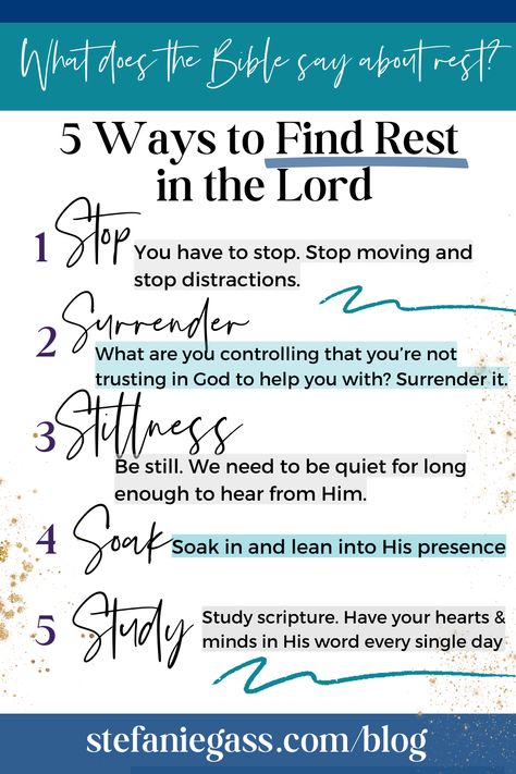 How To Rest In God, Resting In The Lord, One Step Closer Bible, Ways To Rest, How To Rest, Biblical Rest, Rest Scripture, Bible Templates, Bible Recap