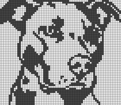 Pitbull Cross Stitch Pattern, Dog Alpha Pattern, Pixel Dog, Pit Dog, Blackwork Cross Stitch, Easy Pixel Art, Pixel Art Templates, Graph Paper Art, Crochet Animals Free Patterns