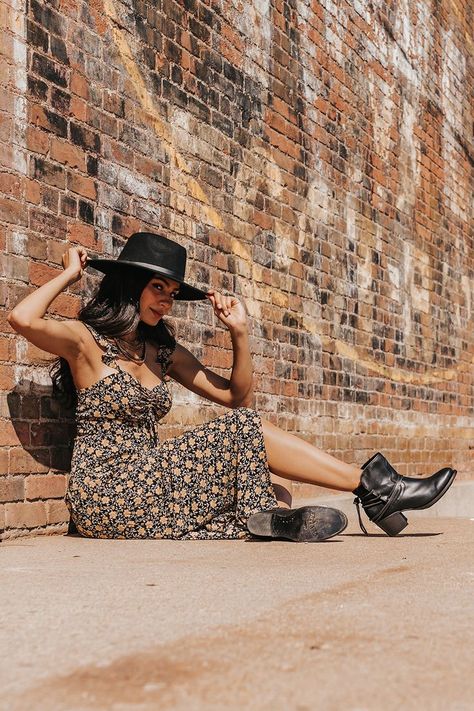 An urban cowgirl. This leather bootie is rooted by simplicity and driven by luxury. Made for your everyday street style, this boot is sure to upscale any look! Goth Western, Urban Cowgirl, Professional Branding, Boho Cowgirl, Rehearsal Dinners, Boots Outfit, Leather Booties, Rehearsal Dinner, Boho Hippie