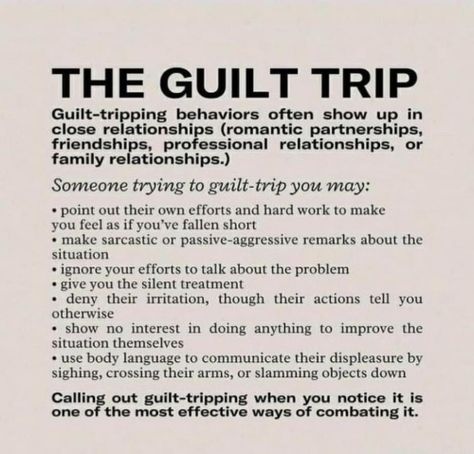 Feeling Guilty Quotes, Guilt Tripping, Manipulative People, Narcissistic People, Guilt Trips, Narcissistic Behavior, Passive Aggressive, Mental And Emotional Health, Psychology Facts