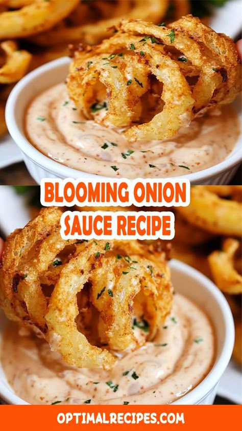 Craving that irresistible Outback Steakhouse sauce to dip your blooming onion in? This super easy copycat Blooming Onion Sauce recipe is the perfect match! Creamy, tangy, and full of bold flavor, it’s a must-try for your next appetizer night. Whip it up in just a few minutes and enjoy the same restaurant-quality taste at home. Save this recipe for your next snack or game day treat! 🌟 #BloomingOnionSauce #CopycatRecipe #OutbackSteakhouse #EasyRecipe #AppetizerGoals Awesome Blossom Sauce, Copycat Outback Blooming Onion Sauce, Outback Onion Ring Sauce, Sauce For Blooming Onion, Pushcart Onion Sauce, French Onion Sauce Recipe, Copycat Blooming Onion Sauce, Blooming Onion Recipe Sauce, Onion Ring Sauce Recipe