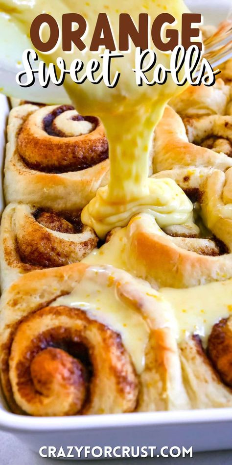 Homemade Orange Cinnamon Rolls, Orange Icing For Cinnamon Rolls, Orange Roll Recipe, Sourdough Orange Cinnamon Rolls, Orange Rolls Homemade, Orange Cinnamon Rolls Homemade, Orange Cinnamon Roll, Homemade Orange Rolls, Frosted Cinnamon Rolls