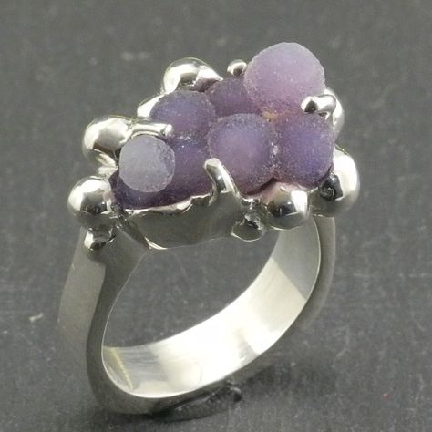 Grape Agate Ring, Grape Agate Wedding Ring, Grape Agate Jewelry, Dionysus Jewelry, Grape Crystal, Grape Jewelry, Silversmithing Jewelry, Grape Agate, Fraggle Rock