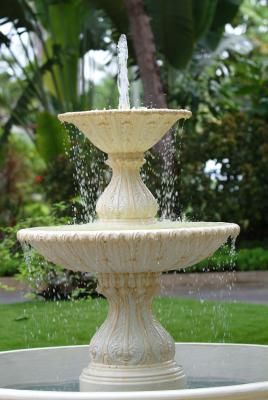 An outdoor Greek fountain can add class and elegance to your garden, courtyard, patio or landscaped yard. You may get lucky enough to find one of these treasures outside when you purchase a new home. ... Yard Fountain, Kolam Air, Concrete Fountains, Outdoor Water Features, Yard Ornaments, Waterfall Fountain, Water Fountains Outdoor, Fountain Pump, Outdoor Fountain