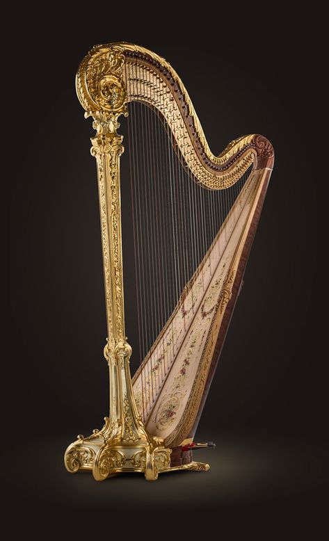 Harp Painting, Harp Art, Harp Design, Celtic Harp, Harps Music, Instruments Art, The Harp, Trellis Design, Harbin