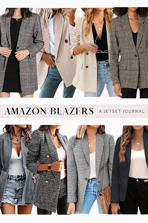 Checkout these on trend stylish blazers for women that are perfect for summer! From two tone to bright bold colors, to neutral, these blazer outfits for women are doing to be HUGE this season. Pair them with dresses, skirts or jeans and you're good to go. Get more blazer and jacket outfit ideas for women, and shop for your favorite colourful or neutral blazer at A Jetset Journal Women’s Blazer, Long Blazer Outfit, Womens Oversized Blazer, Summer Blazer, Blazer Outfits For Women, Stylish Blazer, Long Blazer, Fashion Group, Casual Blazer