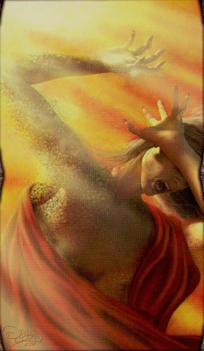 The Sun - Vampires Tarot of the Eternal Night The Sun Tarot, Creepy Pictures, Falling Stars, Orange Aesthetic, Wall Papers, Tarot Art, Drones, The Sun, Sun