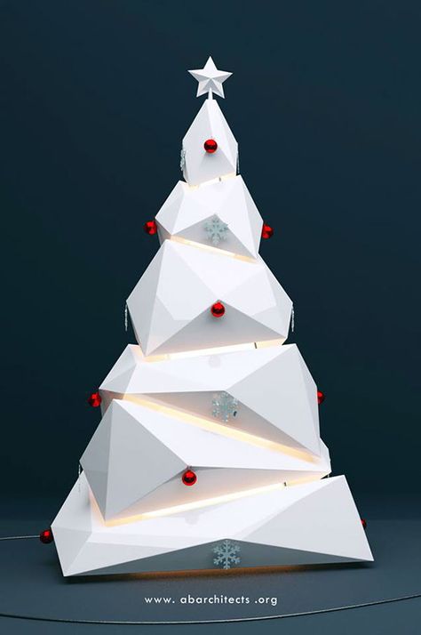 Christmas Diy Tree Decor, Outdoor Decorations Ideas, Decorative Christmas Trees, Crismas Tree, Christmas Tree Outdoor, Xmas Deco, Christmas Origami, Paper Tree, Holiday Mood