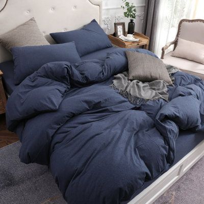 Blue Bed Covers, Navy Blue Rooms, Luxury Dorm Room, Navy Blue Bedding, Blue Bed Sheets, Blue Bedding Sets, Blue Comforter, Blue Duvet, Blue Duvet Cover