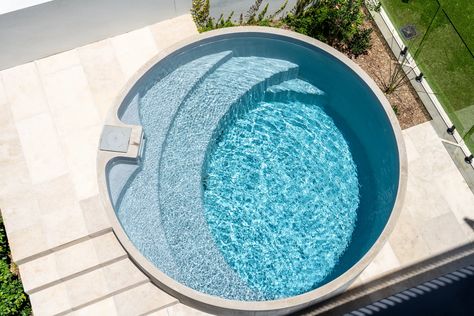 How Big Are Plungie Pools? | Plungie Round Plunge Pool, Cocktail Pool Ideas, Pool Styling, Berm House, Plunge Pool Ideas, Cocktail Pool, Sage House, Swimming Pool Maintenance, Dream Backyard Pool