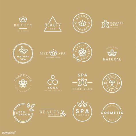 Collection of beauty and spa logos | free image by rawpixel.com Med Spa Logo Design, Med Spa Logo, Spa Logo Design, Fairy Ideas, Spa Hair, Eye Designs, Spa Logo, Hair Logo, Cosmetic Logo