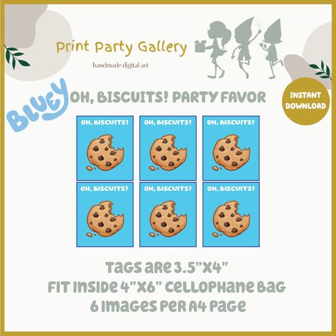 Bluey Party Favors, Fiesta Bluey, Bluey Birthday Party, Bluey Party, Printable Decorations, Bluey Birthday, Party Planners, Favor Packaging, Printable Decor