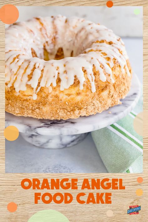 Popular since the 19th century, angel food cakes have been the go-to dessert for generations of Southerners. This classic recipe was first published in 1950 and adds orange juice for a light, citrusy pop of flavor. It comes to us from the Willis family of North Carolina where the art of baking angel food cakes was the family's proud tra Orange Angel Food Cake, Holiday Themed Cakes, Angel Food Cakes, Shower Recipes, Willis Family, Blue Desserts, Delicious Cake Recipes, Shower Food, Lava Cakes