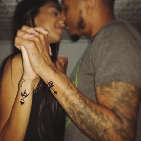 Couples tattoo Las Vegas Couple Tattoos, Tator Tot Casserole Recipe Easy, Tator Tot Egg Casserole, Couples Hand Tattoos, Easy Tatoos, Tatoos Men Ideas, Egg Casserole Breakfast, Tato Grunge, Tatoos Small Meaningful