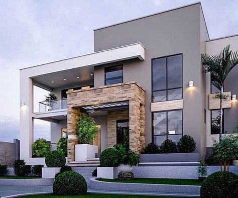 Home Designs Exterior, Eksterior Modern, Contemporary House Exterior, House Design Exterior, Modern Exterior House Designs, Hus Inspiration, House Front Design, Contemporary House Design, Dream House Exterior