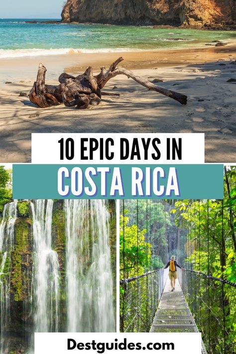 Planning to visit Costa Rica for 10 days? Here is a fun Costa Rica itinerary that you should follow to get the most out of your trip. #travel #costarica #nature #adventure #trip #travelling #holiday #traveler #explore #tour #vacation #island Costa Rica Itinerary, Tortuguero National Park, Costa Rico, Cost Rica, Costa Rica Travel Guide, Visit Costa Rica, Costa Rica Vacation, Central America Travel, Costa Rica Travel