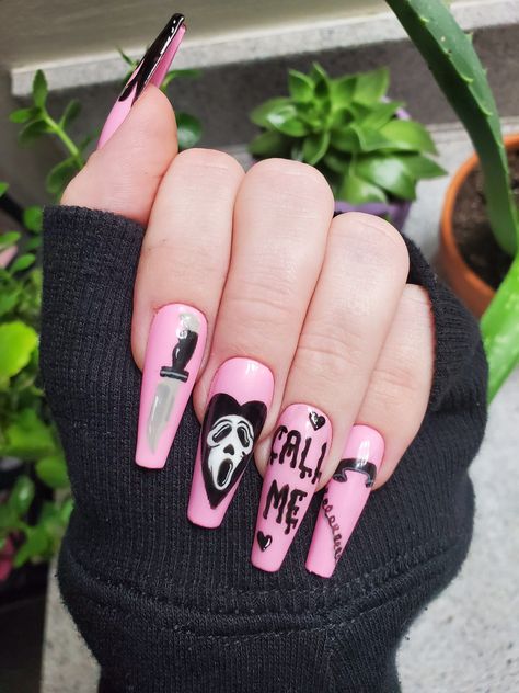 Pastel Ghost, Spooky Nail, Horror Nails, Holloween Nails, Halloween Nails Easy, Halloween Acrylic Nails, Nail Prep, Goth Nails, Acrylic Nails Coffin Short