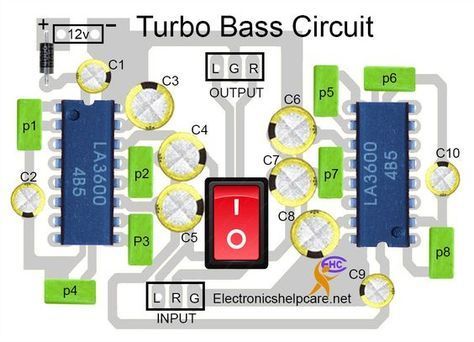 Turbo Bass Circuit Preamplifier Circuit Diagram, First Transistor, Circuit Components, Diy Amplifier, Electronic Circuit Design, Electronics Storage, Subwoofer Amplifier, Electronic Circuit Projects, Electronic Circuit