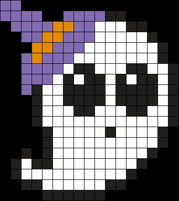 Ghost Perler Beads Pattern, Halloween Beads Ideas, Ghost Bead Pattern, Ghost Perler Bead Patterns, Halloween Perler Bead Patterns Easy, Alpha Patterns Halloween, Perler Bead Ghost, Ghost Perler Beads, Witch Pixel Art