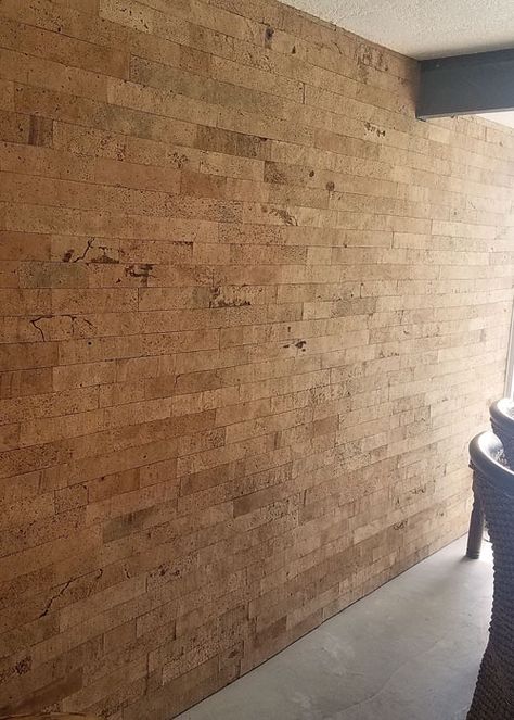 Cork Tiles Ideas Wall Art, Recess Shelving, Cork Wall Ideas, Cork Interior, Flooring On Walls, Cork Wall Panels, Cork Wall Tiles, Brick Wall Tiles, Cork Panels