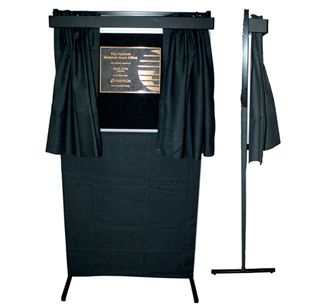 Portable, easy to use and move into position, light weight frame with strong curtain structure to carry all reasonably sized plaques to commemorate your event, launch, opening ceremony, ceremonial unveiling of plaques, new building plaque unveilings, curtain hire, dedication plaque unveiling and new company unveilings where your important and historical message or commemorative event requires a professional opening. Event Launch, Curtain Opener, Opening Event, New Building, Promotional Events, Event Marketing, Opening Ceremony, Markers, Product Launch