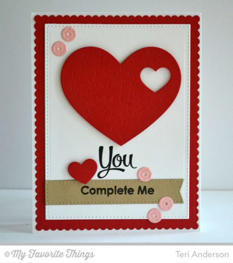 MFT Stamps | January 2015 Release | Creative Team Projects Valentines Day Cards Handmade, Valentine Love Cards, Birthday Card Craft, Valentine Cards Handmade, Heart Puzzle, Diy Valentines Decorations, With You, Birthday Cards Diy, Valentine Cards