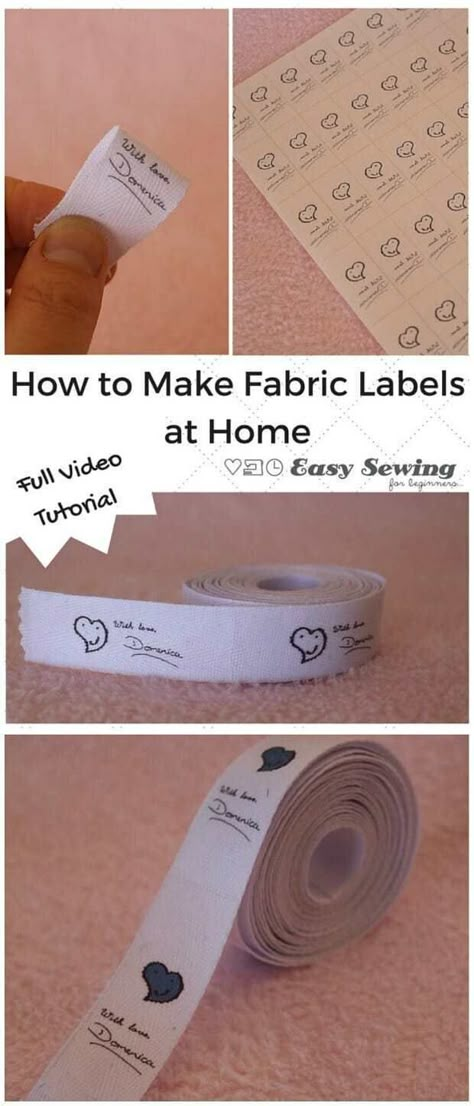 How To Make Tags For Clothes, Branding Labels, Create Labels, Sewing Labels, Clothing Projects, Diy Labels, How To Make Labels, Bag Tutorials, Labels Diy