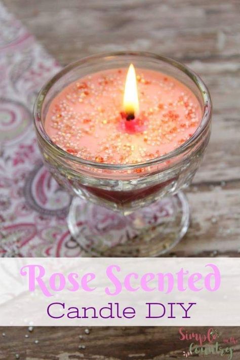 Rose Scented Candle DIY is easy and quick! You can easily change scents if you don’t have rose.  #candlemaking #candlerecipe #candlemakingideas Diy Rose Candles, Scented Candle Diy, Candle Recipes, Expensive Candles, Smelling Candles, Rose Scented Candle, Candle Diy, Spa Candle, Diy Candles Scented