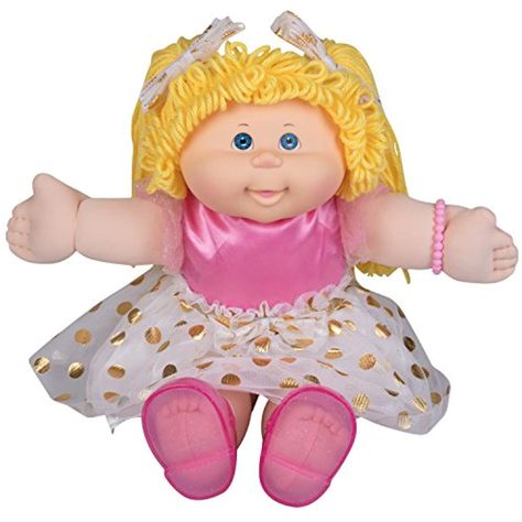 Cabbage Patch Kids Vintage Retro Style Yarn Hair Doll - Original Blonde Hair/Blue Eyes, 16" - Amazon Exclusive - Easy to Open Packaging ** Check out this great product. (This is an affiliate link) Black Straight Hair, Cabbage Patch Babies, Blonde With Blue Eyes, Girl Hair Colors, Play Doll, Yarn Hair, Cabbage Patch Kids Dolls, Hair Doll, Cabbage Patch Dolls