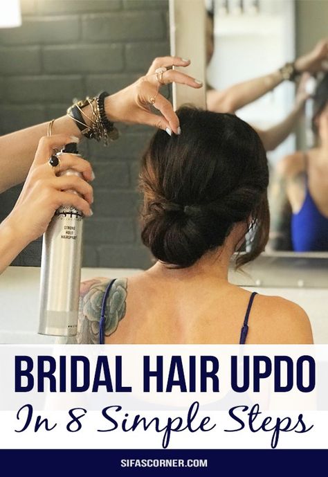 Easy Bridal Hair, Bridal Hair Half Up With Veil, Hair Updo Tutorials, Classic Updo Hairstyles, Diy Bridal Hair, Simple Bridal Hair, Updo Tutorials, Wedding Hair Updos, Bridal Hair Tutorial