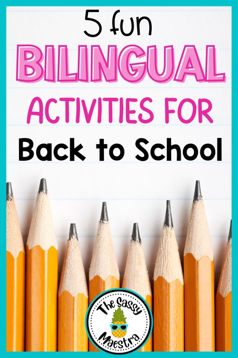 Back to school is always such an exciting time! The energy is high and the students are in that lovely honeymoon phase. You know that this is the critical time to start building a community, but how do you do that in a Spanish dual language classroom? Read the article for 5 fun and bilingual back to school activities for your dual immersion class, ideal for the upper grades 3-6. 3rd Grade Dual Language Classroom Setup, Dual Immersion Classroom, Dual Language Spanish, Language Activities Preschool, Letter Writing Activities, Foreign Language Classroom, Bilingual Teaching, Bilingual Activities, Spanish Immersion