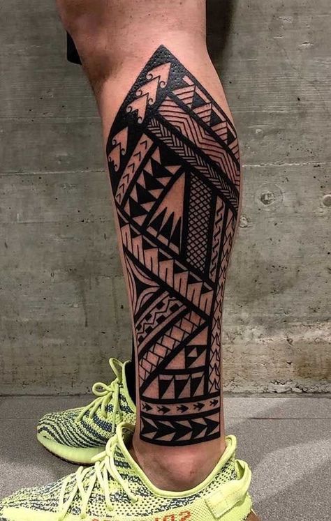 Polynesian Leg Tattoo, Calf Sleeve Tattoo, Polynesian Tattoo Sleeve, Leg Band Tattoos, Tato Maori, Best Leg Tattoos, Forearm Band Tattoos, Polynesian Tattoo Designs, Maori Tattoo Designs