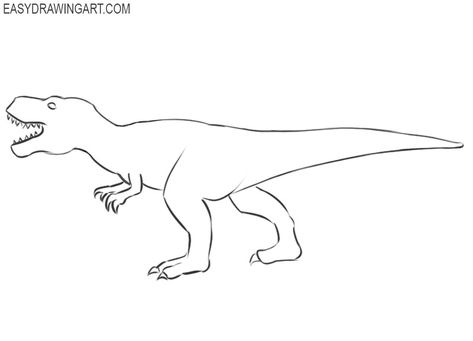 How to Draw a Dinosaur | Easy Drawing Art Drawing A Dinosaur Easy, Dinosore Drawing, Dinosaur Drawing Simple, Dinosaur Sketch Easy, Dinasour Drawing Simple, Dino Drawing Simple, Draw A Dinosaur Easy, How To Draw A Dinosaur, Dinosaur Line Drawing