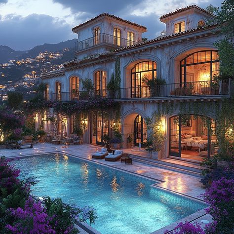 Indulge in the coastal opulence of the Amalfi Coast with this elegant Italianate Villa spanning 15,000 sqft. Bathed in the hues of dusk, the villa's cool color grading enhances textures against the Italian sky, offering design inspiration for luxurious waterfront living. Let this AI-rendered sanctuary guide you towards harmonizing splendor, comfort, and the infinite allure! Can you imagine the sea breeze or the settling dusk? Share your thoughts below! 🌅🏖️ #DreamHomeInspiration #LuxuryInteriors #ItalianateStyle #Villa #AmalfiCoast #DuskLighting #LuxuryLiving #LuxuryDesign #LuxuryLifestyle #HomeGoals #InspiringHomes #LuxuryTravel Italian Villa House, Italian Villa Interior, Amalfi Coast Villa, Waterfront Living, Stay Focus, Italy Villa, Italian House, Amalfi Coast Italy, Italian Villa