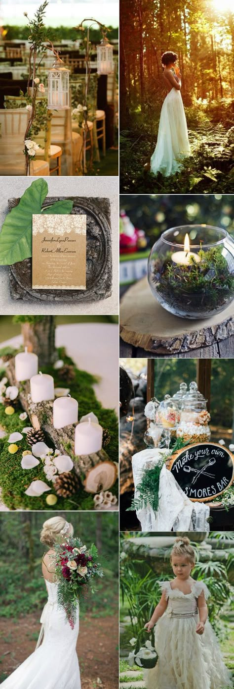 dreamy and enchanted woodland inspired wedding ideas Rustic Wedding Decorations, Wedding Whimsical, Whimsical Woodland, Enchanted Forest Wedding, Enchanted Wedding, Have Inspiration, Whimsical Wedding, Woodland Wedding, Forest Wedding