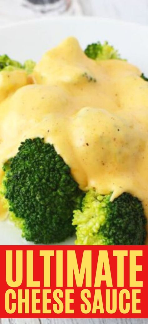 Make Cheese Sauce (for Broccoli) a perfect melty, cheesy way to enjoy your veggies, or at-least cover them so the kids do! This broccoli with cheese sauce is the perfect side dish for almost any meal and this homemade recipe pairs perfectly with roasted broccoli or pretty much any steamed vegetable. #cheesesauce #cheese #recipe #saltysidedish #sidedish Cheesy Sauce For Potatoes, Velveeta Sauce For Broccoli, Broccoli Cheese Sauce For Baked Potatoes, Broccoli Cheese Sauce For Potatoes Crockpot, Asparagus With Cheese Sauce, Broccoli And Cauliflower Cheese Recipes, Quick Cheese Sauce, Homemade Cheese Sauce For Broccoli, Cheese Sauce For Cauliflower Recipe