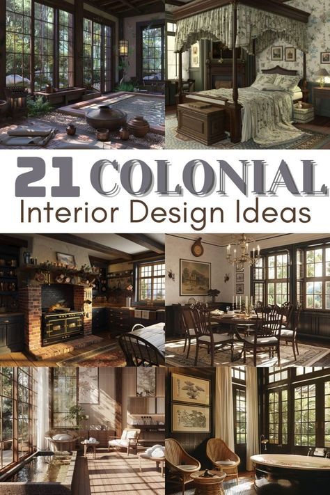 Discover timeless elegance with our top 21 Colonial interior design ideas. Explore classic elements like wood paneling, antique furniture, and rich textiles that bring history and charm into your home. From traditional color schemes to vintage decor, embrace the sophisticated simplicity of Colonial style. Perfect for those who appreciate heritage and refined aesthetics, our guide will help you infuse your home with enduring beauty and character. Moody Colonial, Colonial Home Interior Design, Colonial Chic Interior Design, Colonial Williamsburg Interiors, Modern Colonial Interior Design, American Colonial Interior, Modern British Colonial, British Colonial Interior Design, Colonial House Interior Design