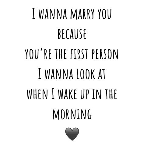 I wanna marry you because you’re the first person I wanna look at when I wake up in the morning ❤️ • • • • #lovequote #loveinspiration #marriageinspiration #quoteoftheday #soireekeywest #soireekw #hireaplanner #weddingplanner #eventplanner #partyplanner #luxuryweddingplanner #destinationweddingplanner #weddingcoordinator #lifeofaweddingplanner #lifeofaneventplanner #weddingplanning #instawedding #igerswedding #iphoneography #iphonephotography I Think I Wanna Marry You, I Wanna Marry You, I Wanna Marry You Quotes, I Want To Marry You, Poetic Quotes, Marriage Inspiration, Poetic Quote, Silence Quotes, Key West Wedding