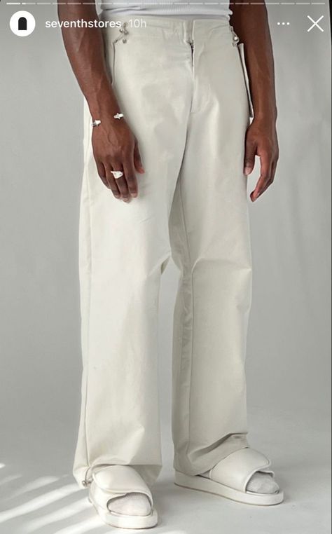 White Baggy Pants Outfit, White Jeans Wide Leg, Baggy Pants Outfit, Man Aesthetic, Core Fashion, White Look, Total White, Fashion Boy, Jeans Wide