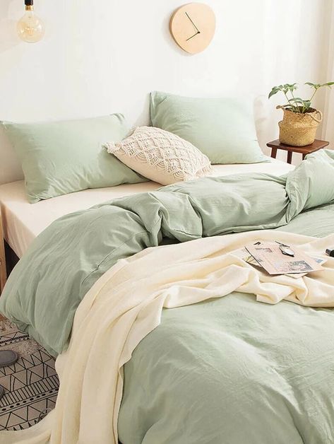 Sage Green Duvet Cover, Sage Green Duvet, Unique Duvet Covers, Green Duvet Cover, Green Comforter, Pillow Case Bed, 100 Cotton Duvet Covers, Natural Bedding, Green Duvet