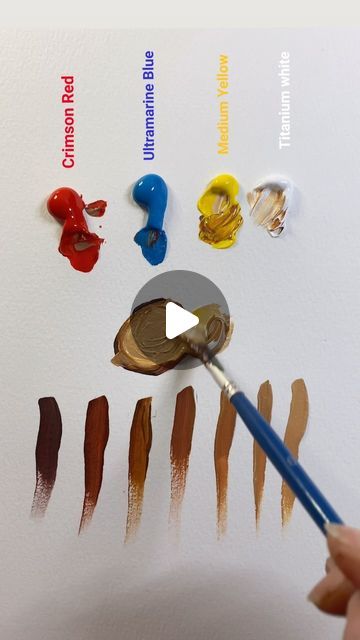 How To Make Skin Colour, Skin Color Mixing Chart Acrylic, Color Mixing Chart Acrylic, Raw Sienna, Monochrome Painting, Front Door Design Wood, Color Mixing Chart, Art Painting Tools, How To Make Brown